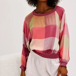 Free People Sugar Cookie Flannel Shirt in Warm Combo, Size XS, New with Tag